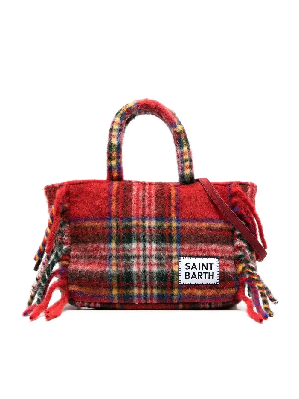 

MC2 Saint Barth Kids tartan tote bag - Red