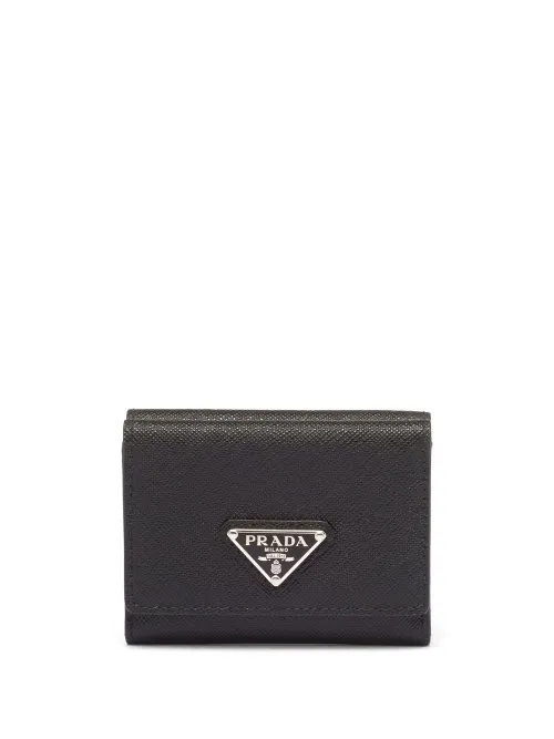 Petit portefeuille à plaque logo - Prada - Modalova