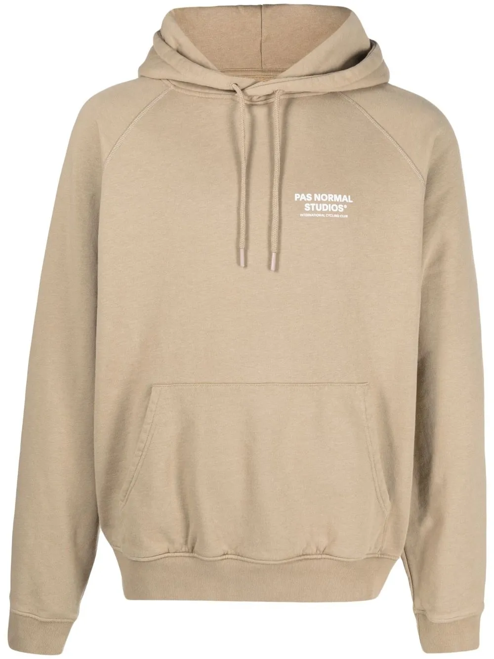 

Pas Normal Studios logo-print organic cotton hoodie - Neutrals