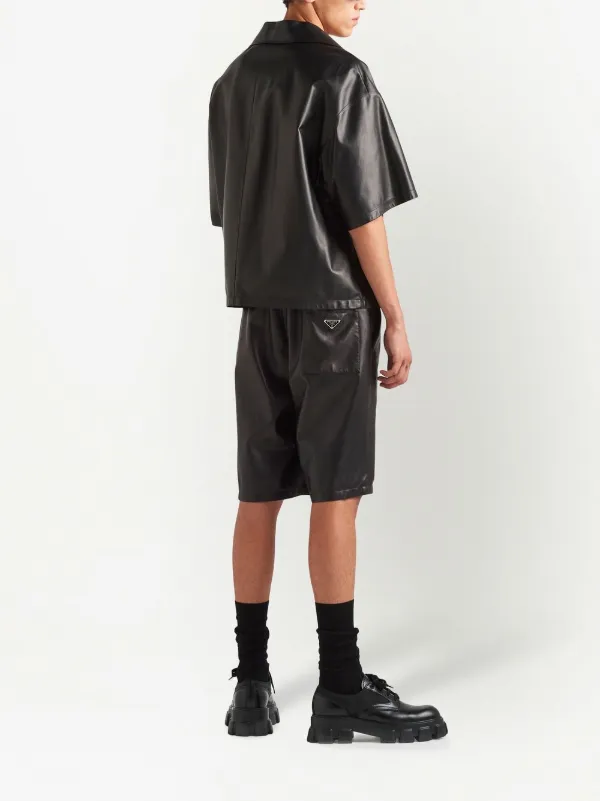 PRADA プラダ ナッパレザーシャツ Prada Nappa Leather Shirt | Saks Fifth Avenue