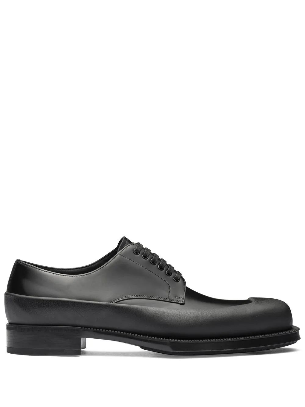 brushed square-toe Derby shoes