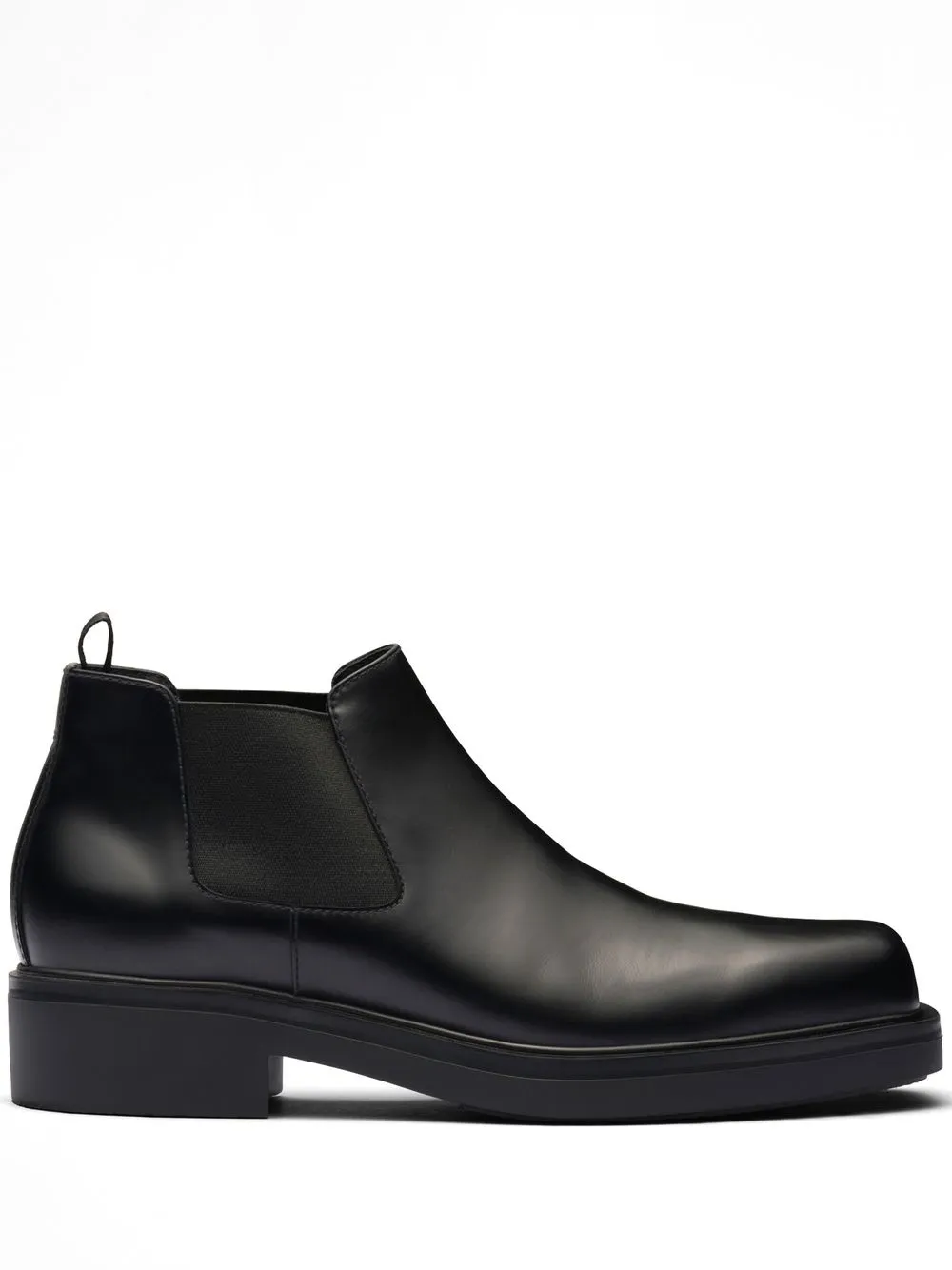 Prada square cheap toe boots