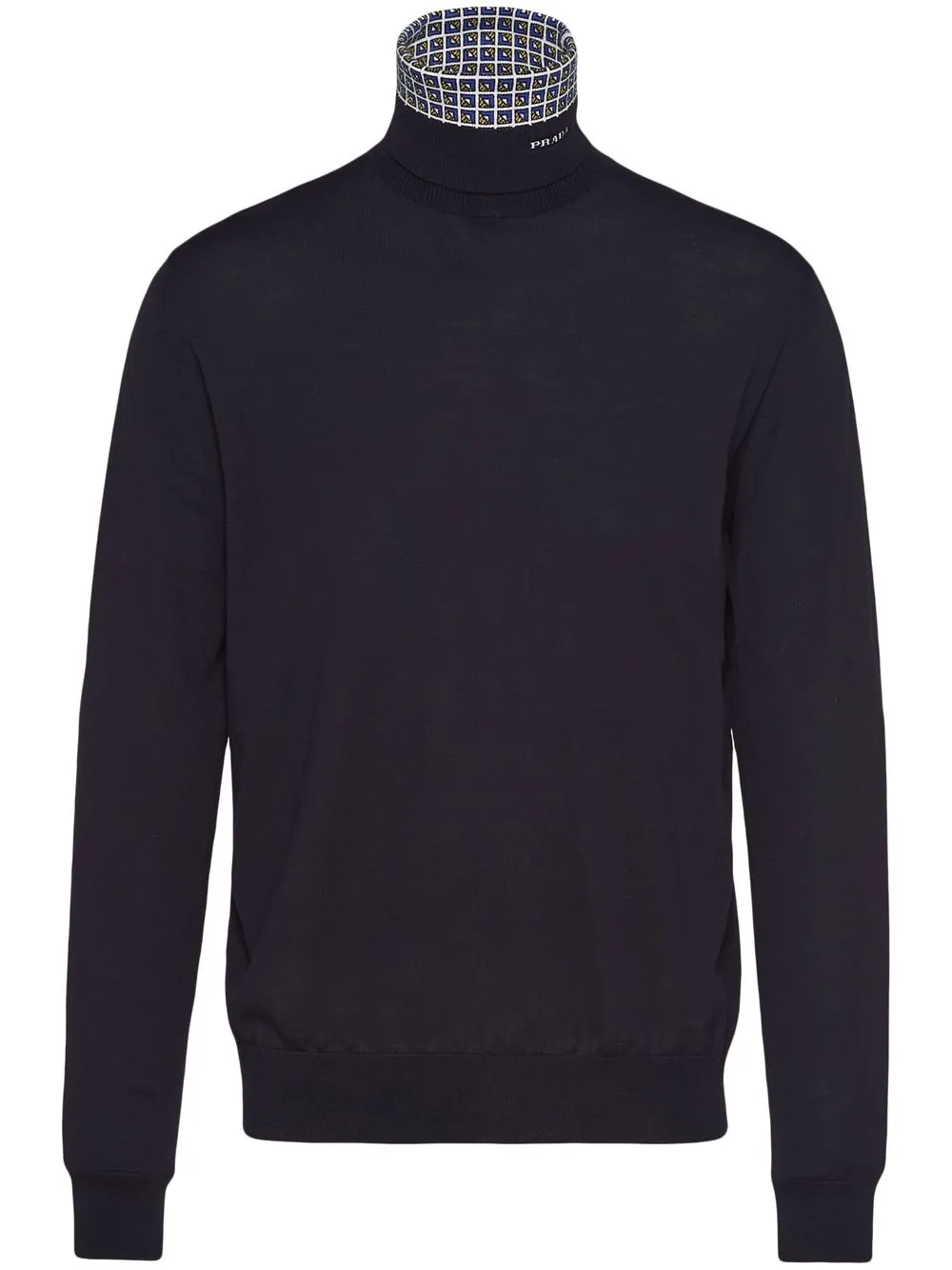 

Prada contrasting-neckline knit jumper - Blue