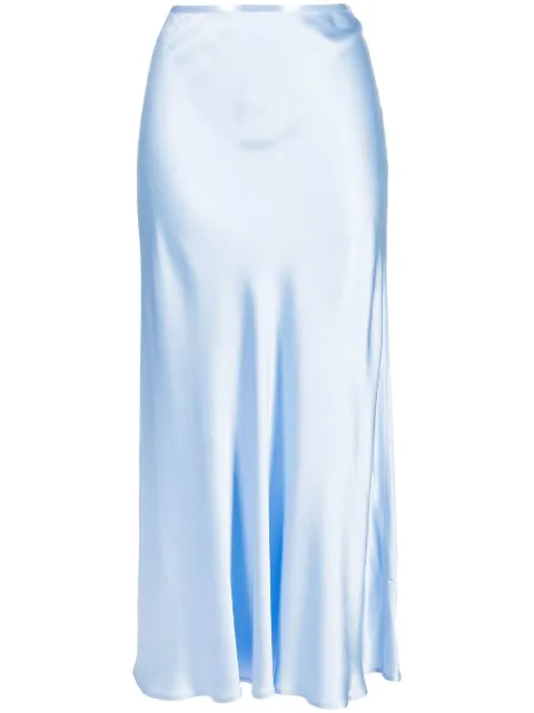 Rixo satin midi skirt 