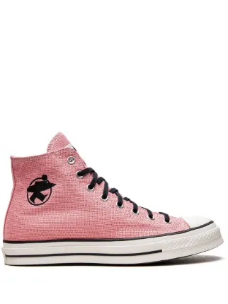Converse x Stussy Chuck 70 High Top Sneakers Rosa FARFETCH AT