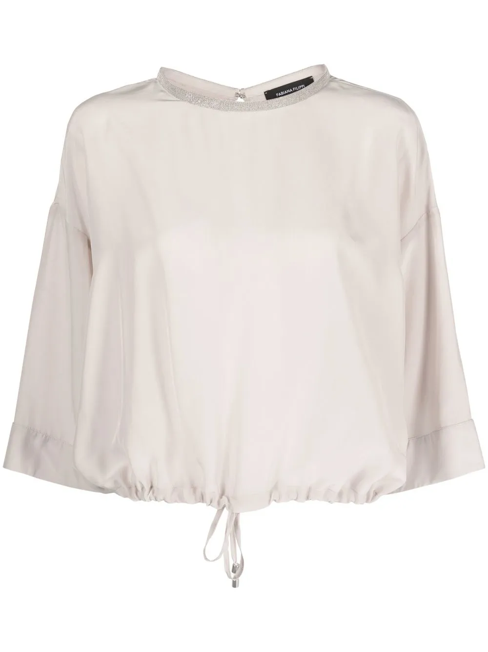 Fabiana Filippi Embellished Drawstring Top In Pink