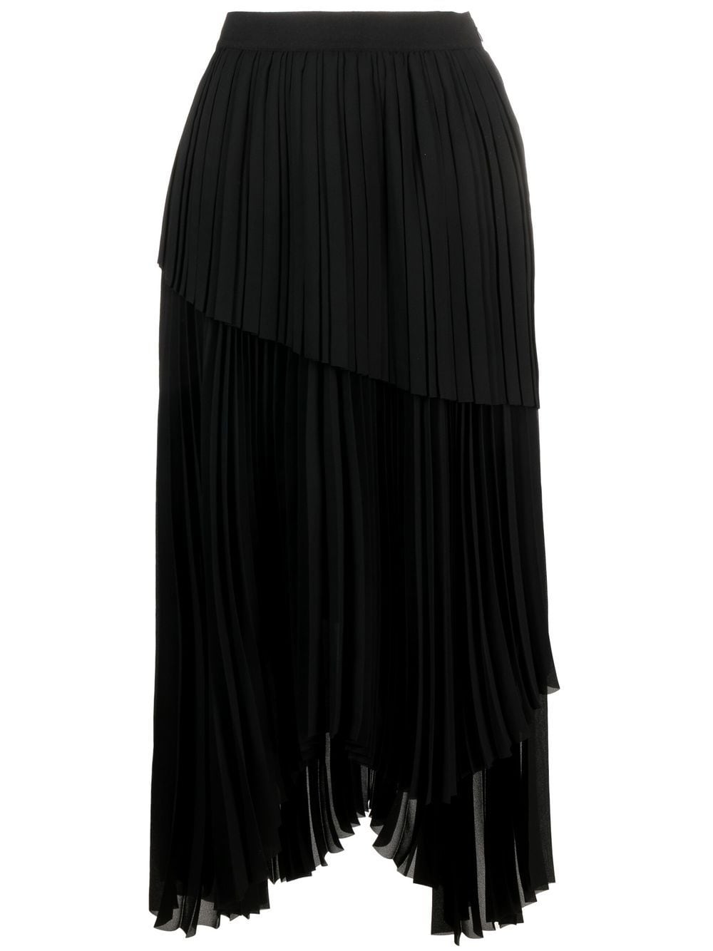 Fabiana Filippi Chiffon Pleated Skirt In Black