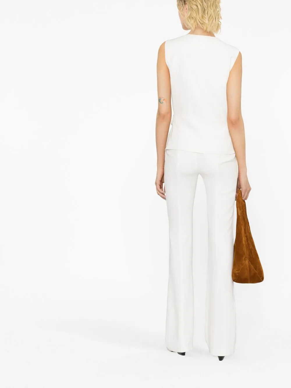 Fabiana Filippi Embellished Wrap Blouse In 白色