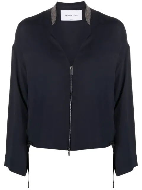 Fabiana Filippi V-neck zip-up jacket