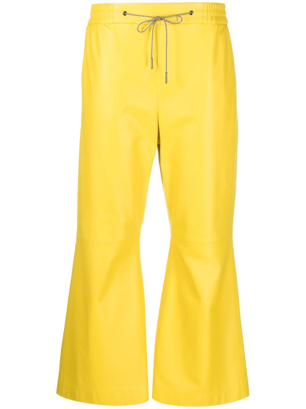 Fabiana Filippi Drawstring Cropped Flared Trousers In Yellow