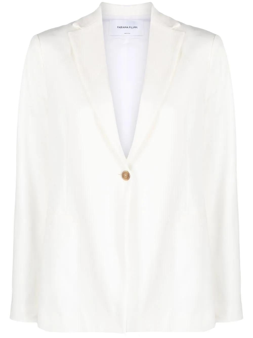 Fabiana Filippi Hooded Jersey Blazer In White