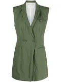 Fabiana Filippi sleeveless double-breasted blazer - Green