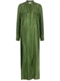 Fabiana Filippi satin maxi shirtdress - Green