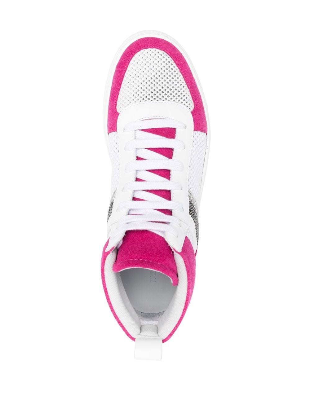 Shop Fabiana Filippi Lace-up High-top Sneakers In White