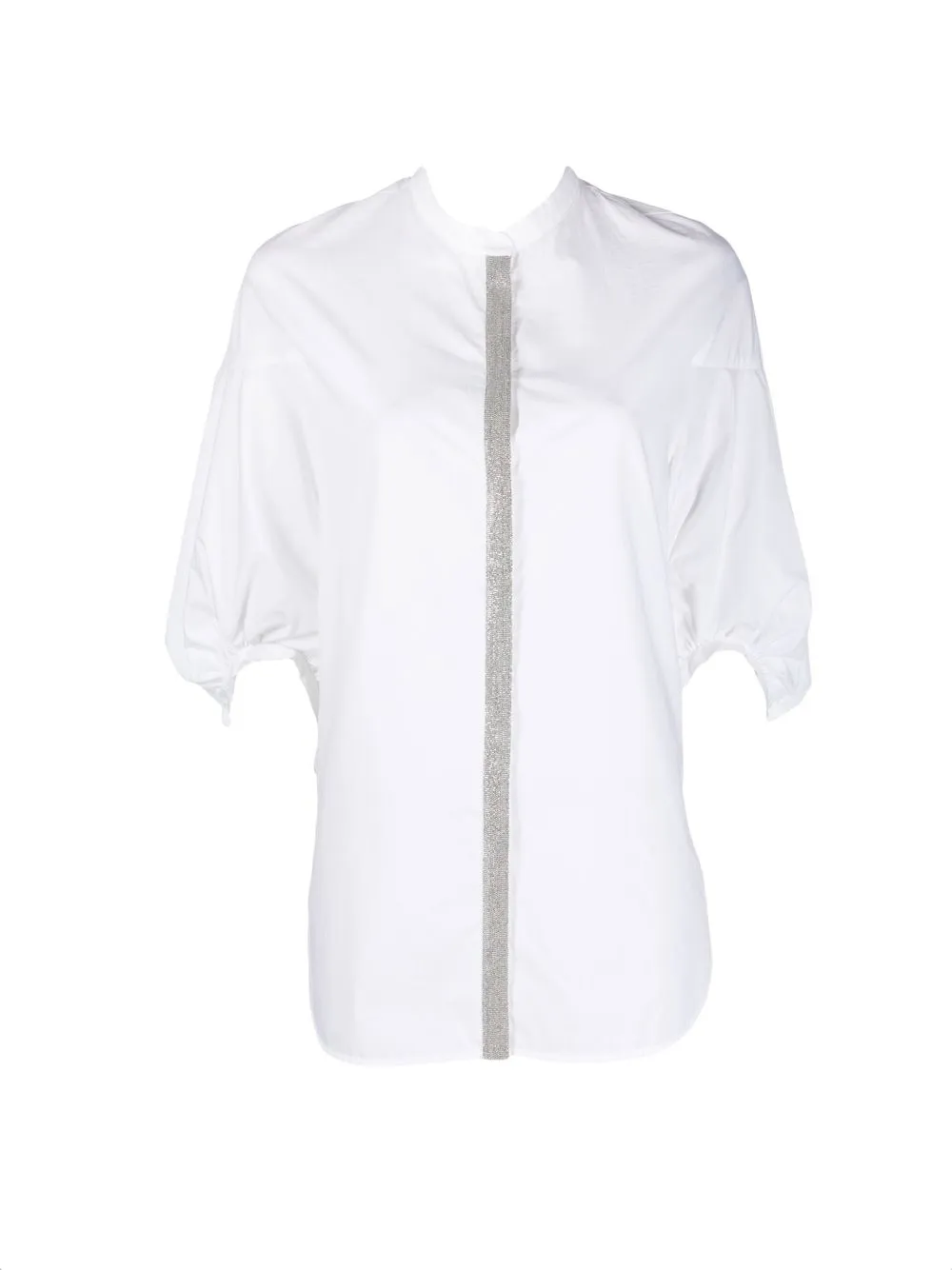 Fabiana Filippi Ball-chain Trim Detail Blouse In 白色 | ModeSens