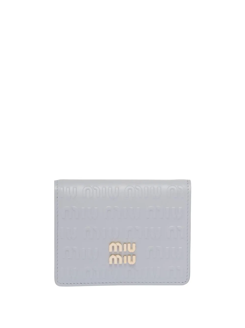 

Miu Miu monogram-embossed bi-fold wallet - Grey