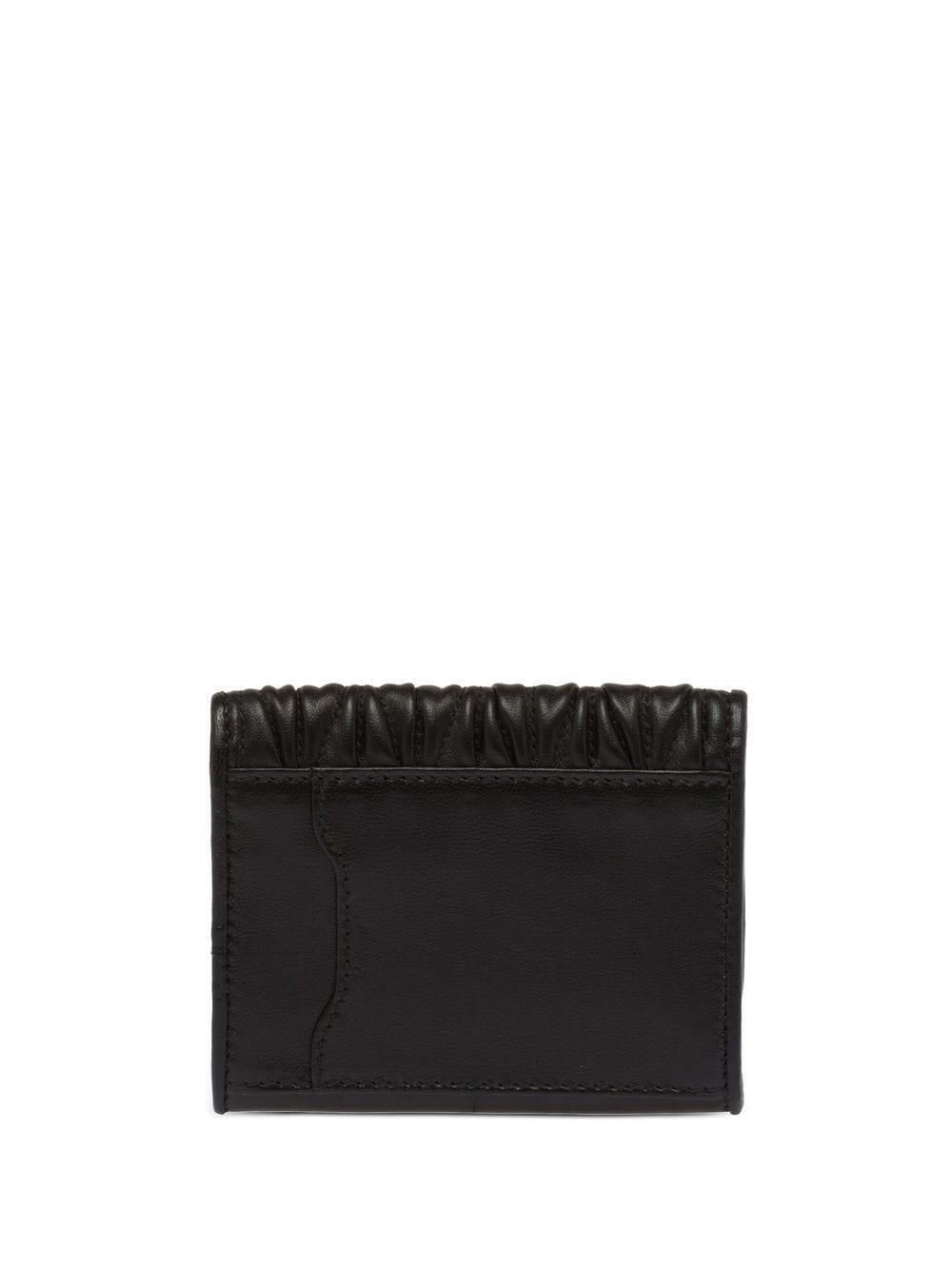 Shop Miu Miu Matelassé Nappa Leather Card Holder In Black