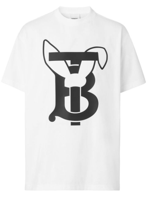 Burberry T-shirt med kanin- og logotryk