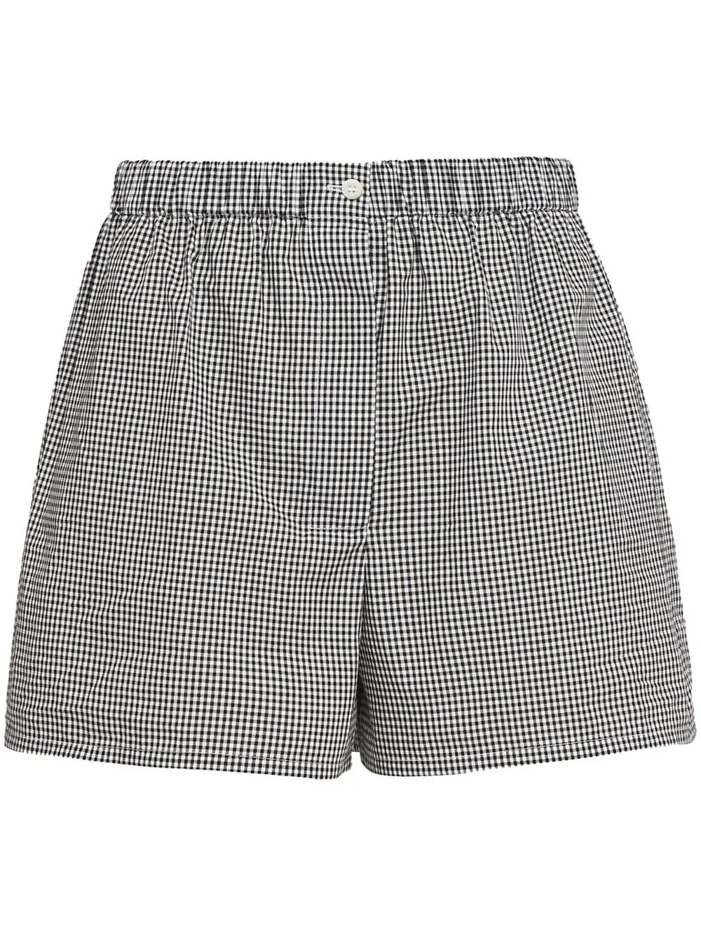 PRADA COTTON GINGHAM CHECK SHORTS