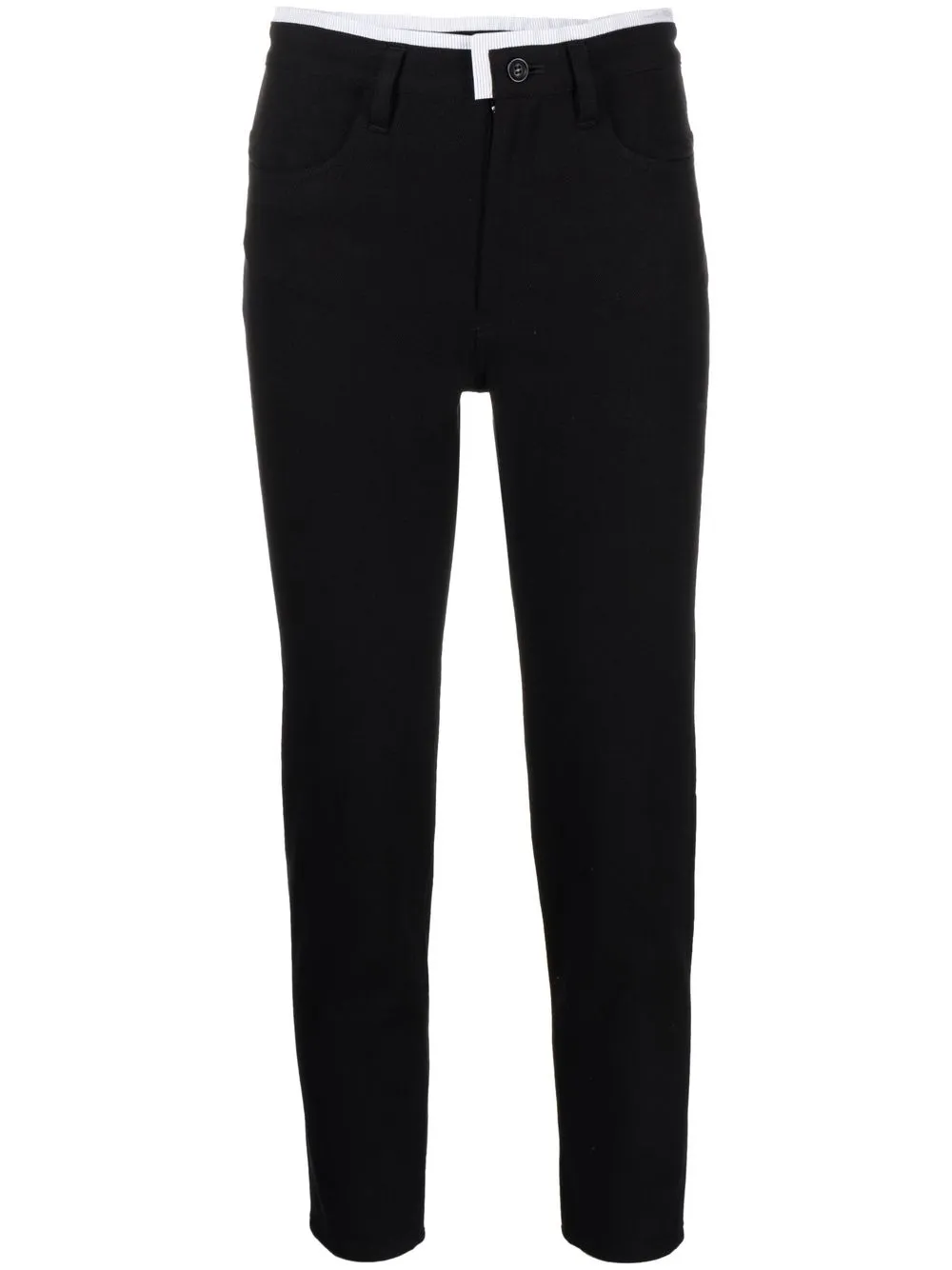 

Y's cropped skinny trousers - Black