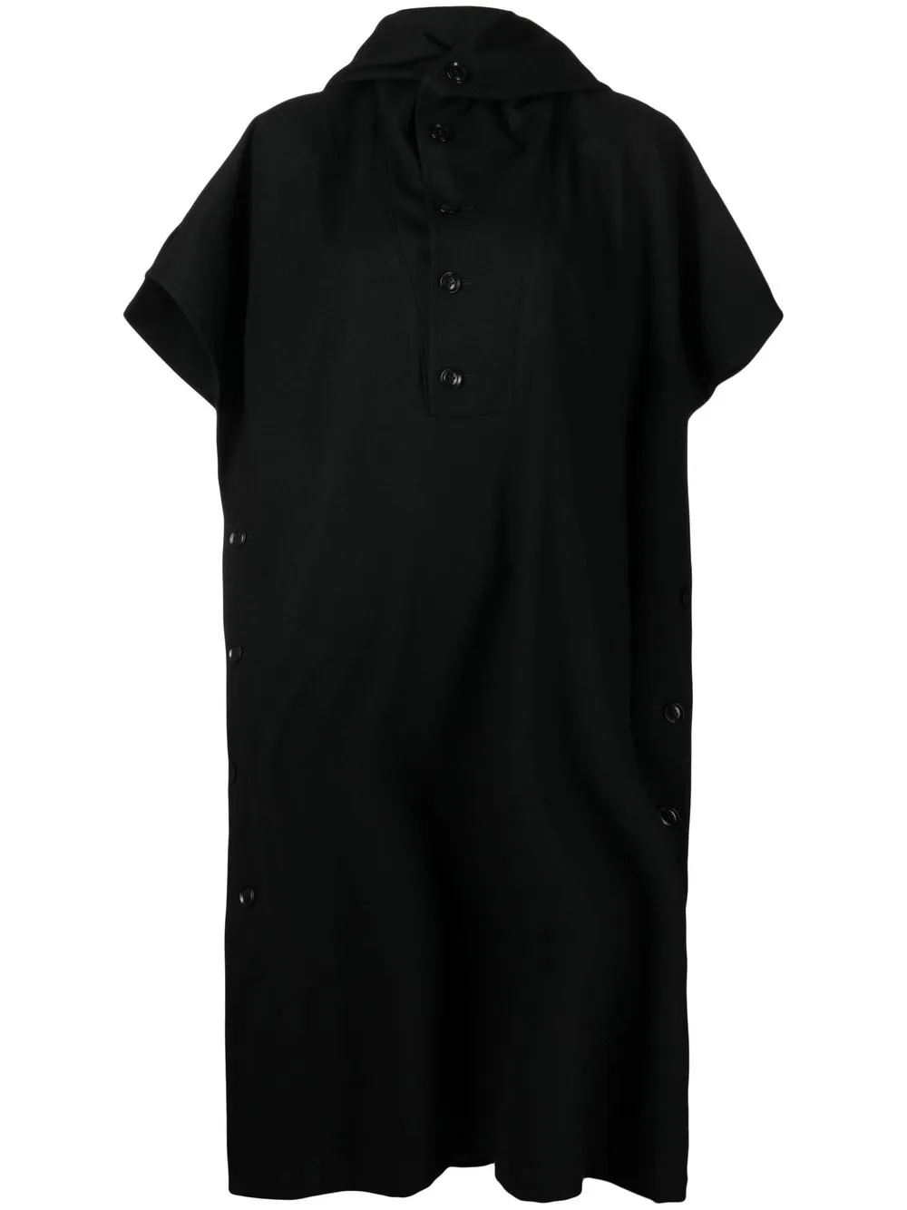 

Y's hooded midi dress - Black