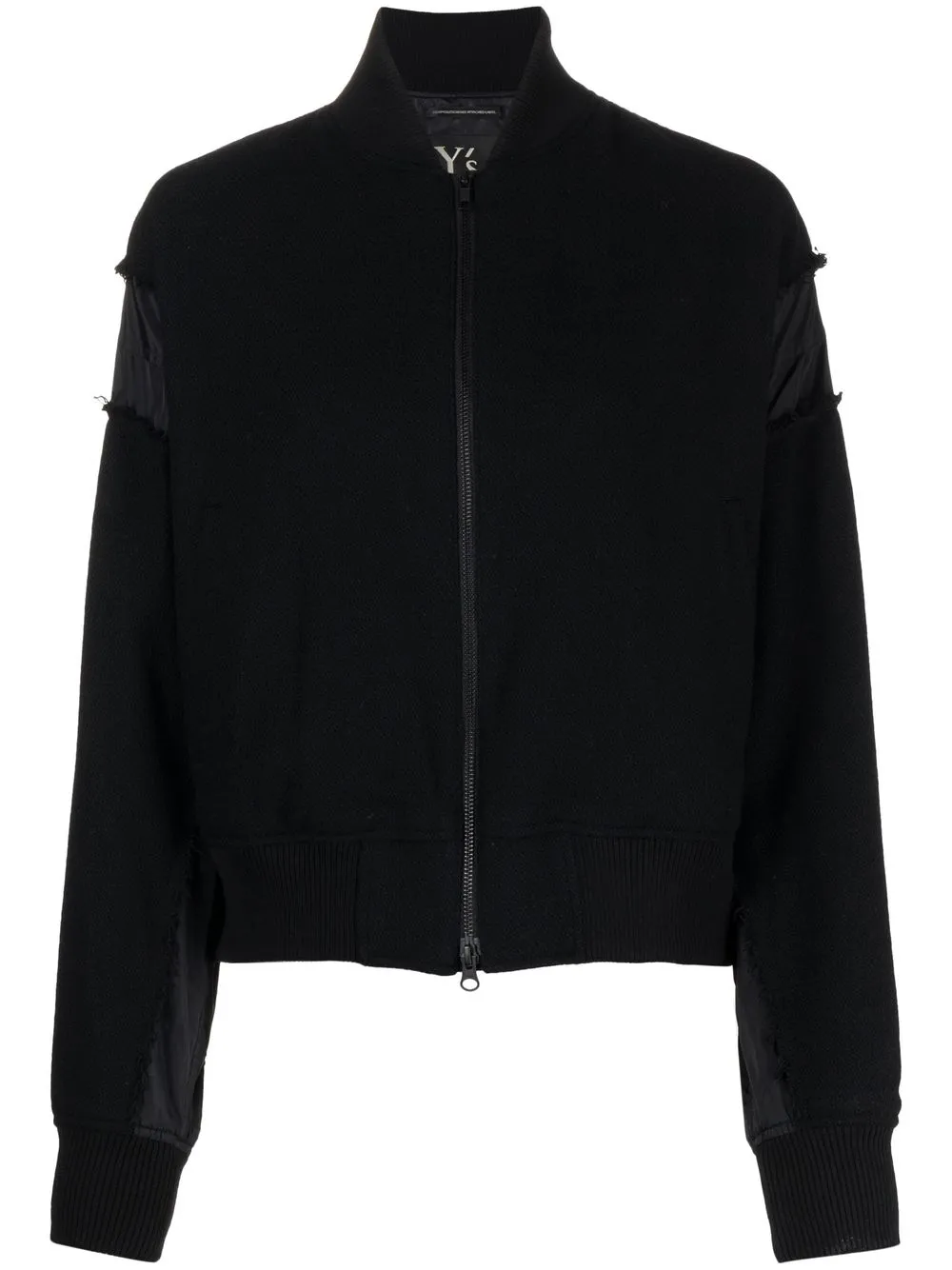 

Y's cut-out hybrid bomber jacket - Black