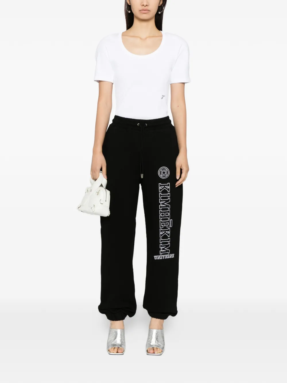 Kimhekim logo-appliqué track pants - Zwart