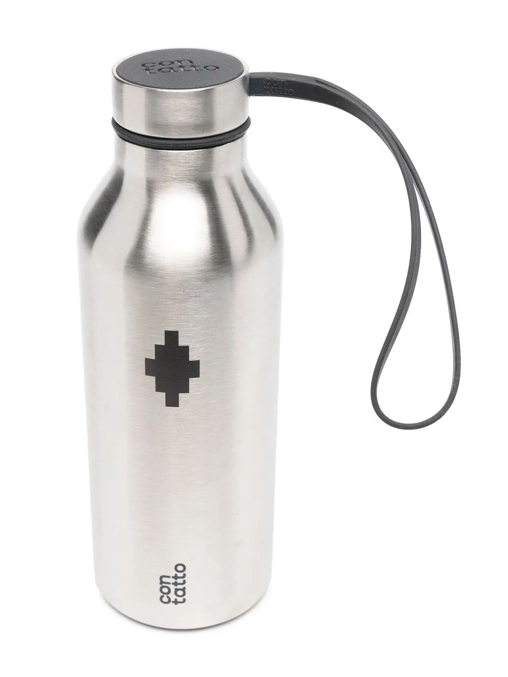 Marcelo Burlon County Of Milan Cross-print Stainless-steel Bottle In Silver