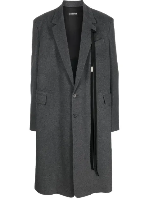 oversized single-breasted coat