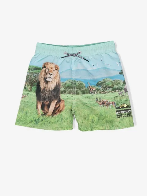 Molo wild-print swim shorts