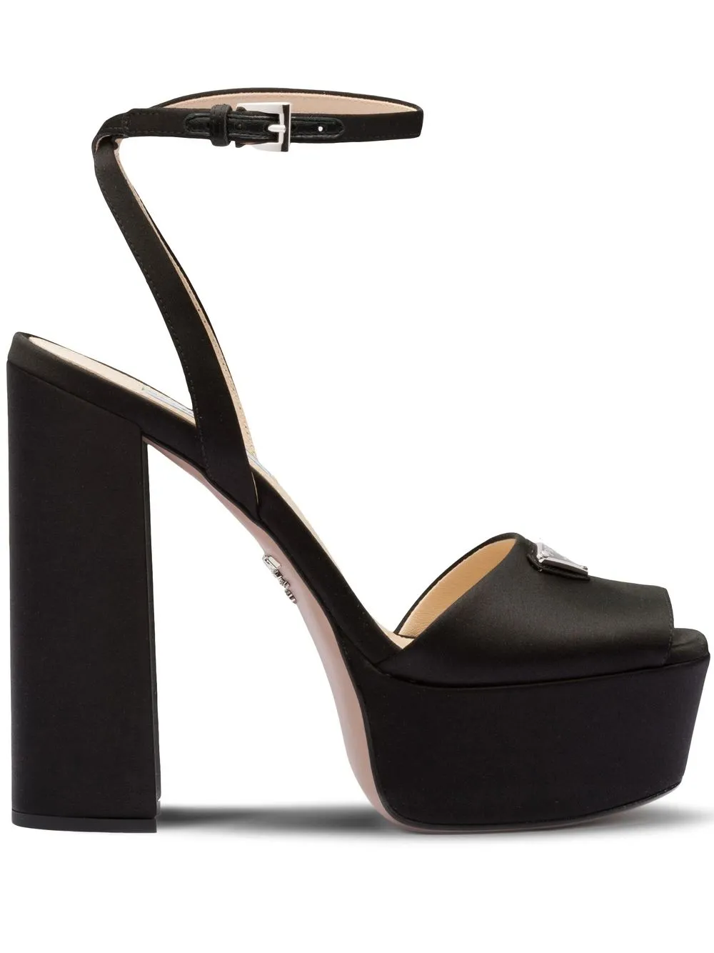 PRADA SATIN PLATFORM 135MM SANDALS