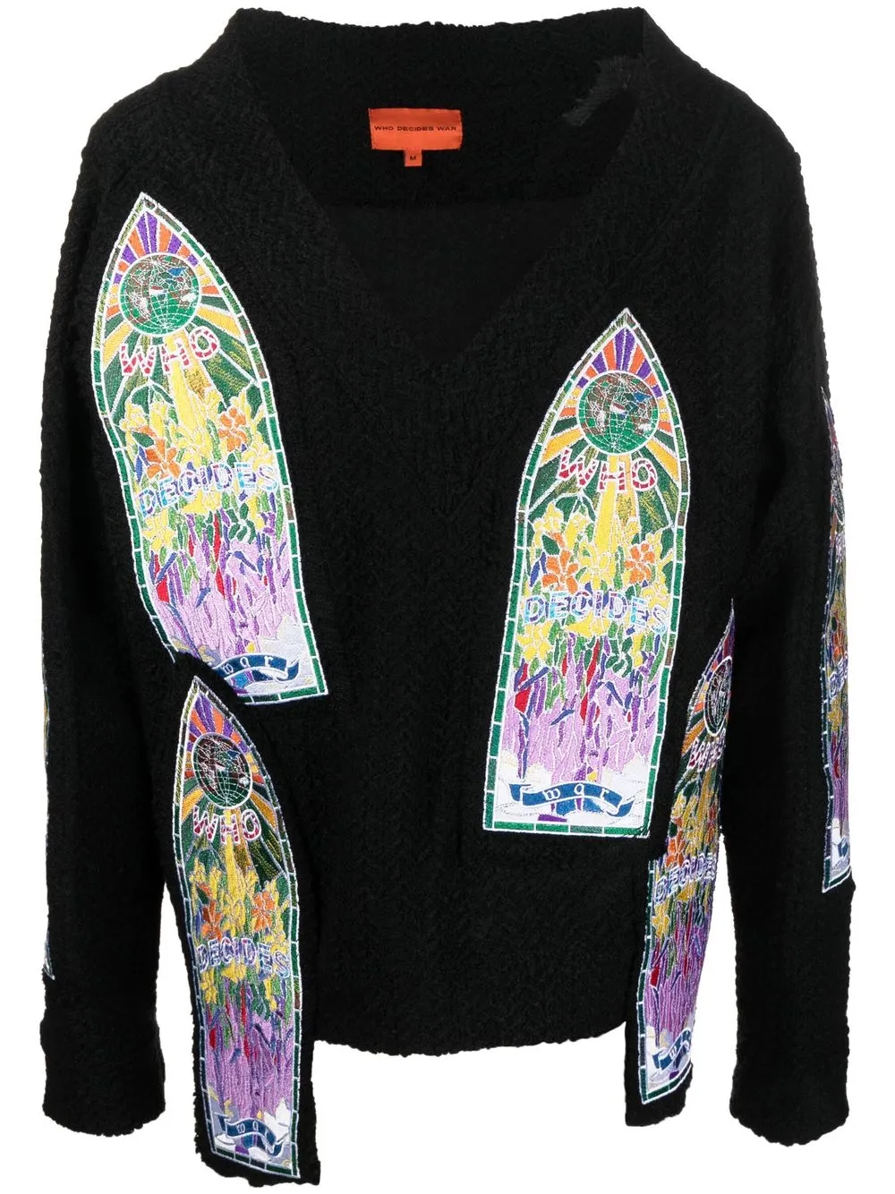 

Who Decides War Cathedral V-neck jumper - Black