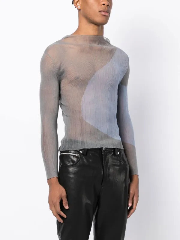 Eckhaus Latta Watercolor long-sleeve Top - Farfetch