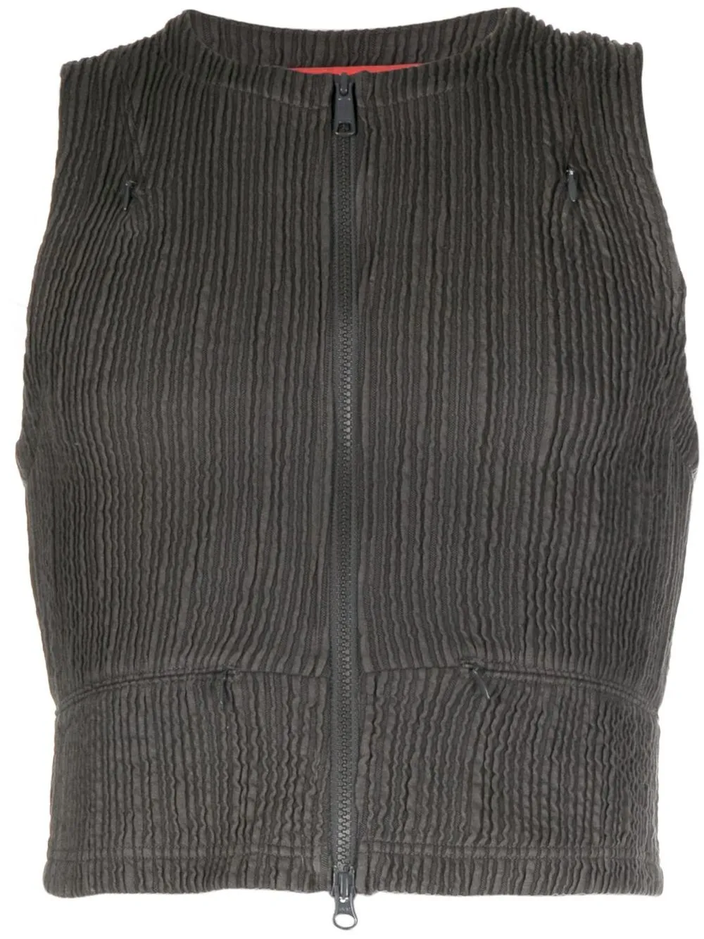 

Eckhaus Latta cut-out detail vest - Grey