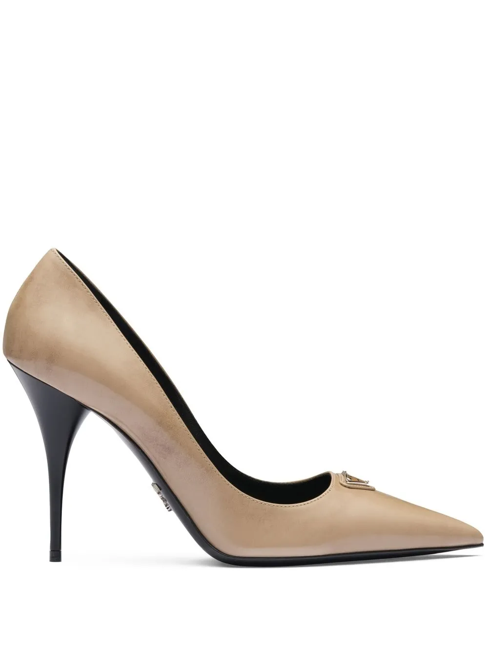 

Prada leather stiletto pumps - Neutrals