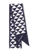 Prada silk printed twill scarf - Blue