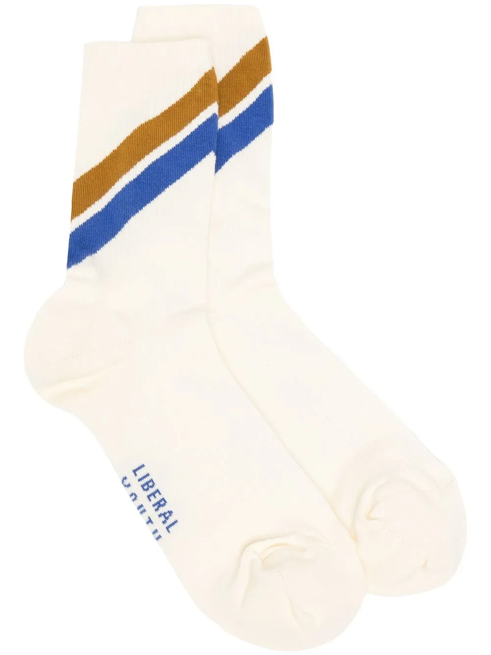 

Liberal Youth Ministry Slogan logo-knit socks - Neutrals