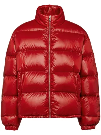 Prada leather puffer discount jacket