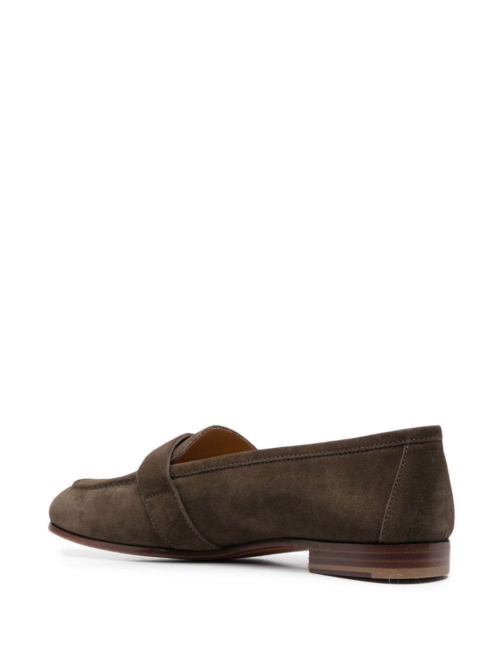 Shop Ralph Lauren Leather Buckle-strap Loafers In Green