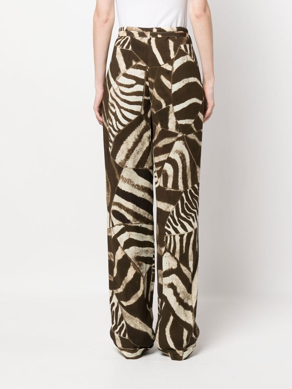 Shop Ralph Lauren Stamford Zebra-print Trousers In Brown