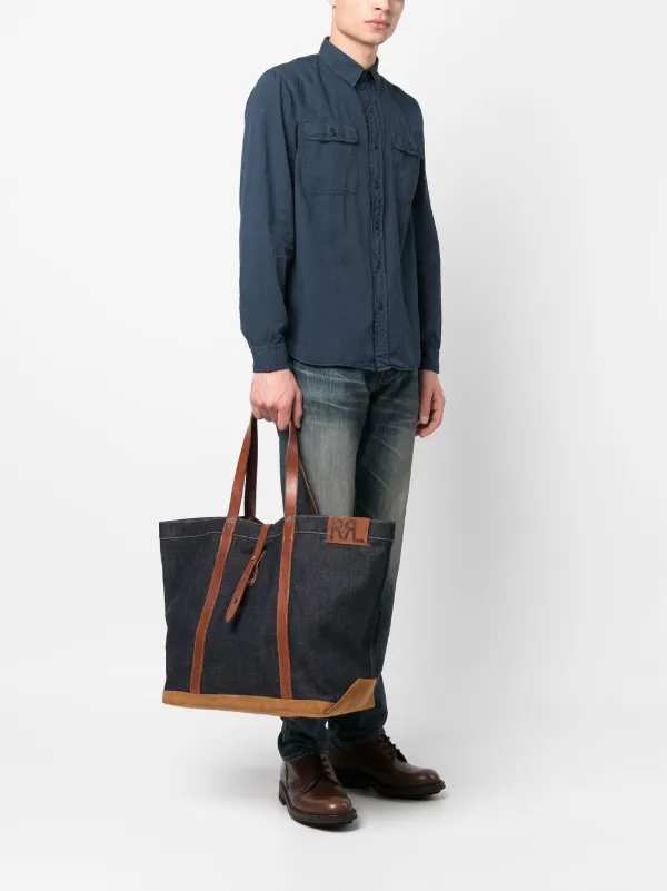 Ralph Lauren RRL レザー トートバッグ | ブルー | FARFETCH JP