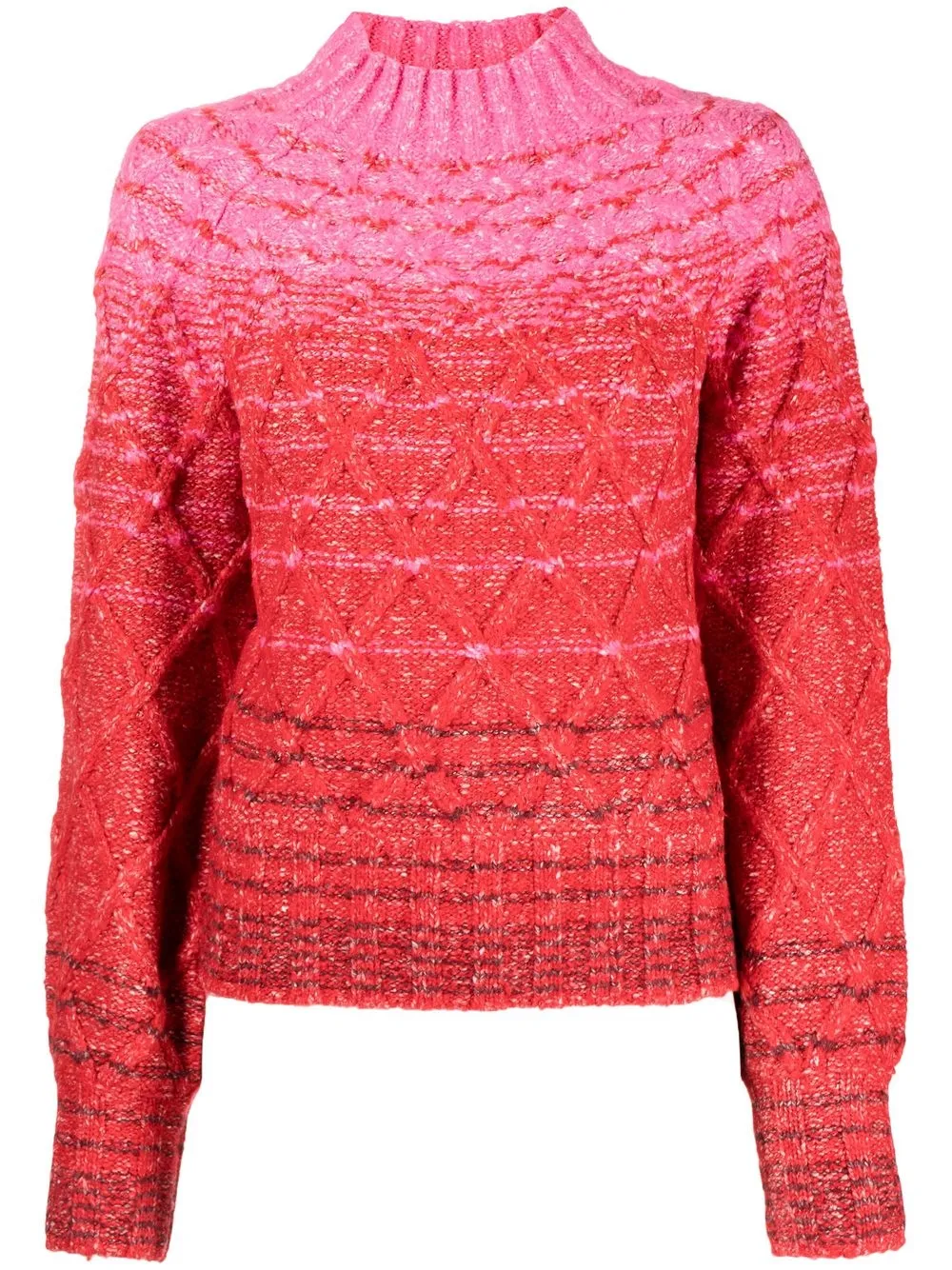 

STAUD Evelyn mock-neck jumper - Red