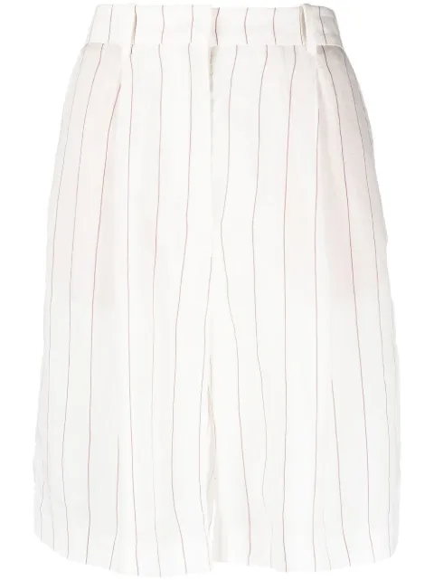 Fabiana Filippi pinstripe linen-blend shorts
