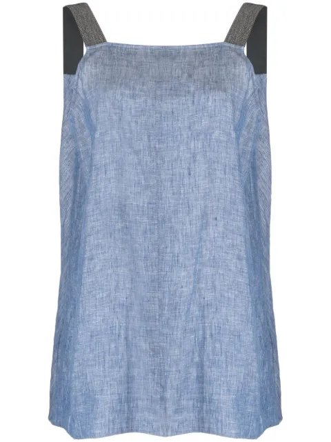 Fabiana Filippi metallic strap linen top