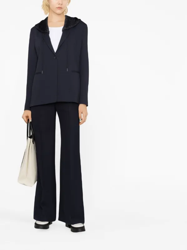 Fabiana Filippi フーデッド シングルジャケット | ブルー | FARFETCH JP