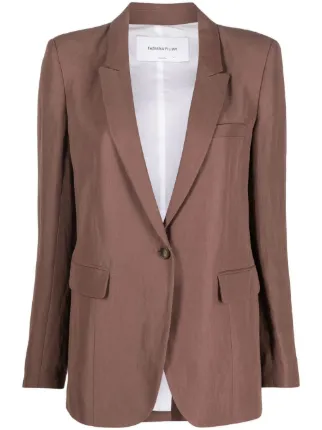 Fabiana shops Filippi Blazer Jacket Single Breast Wool Blend Brown