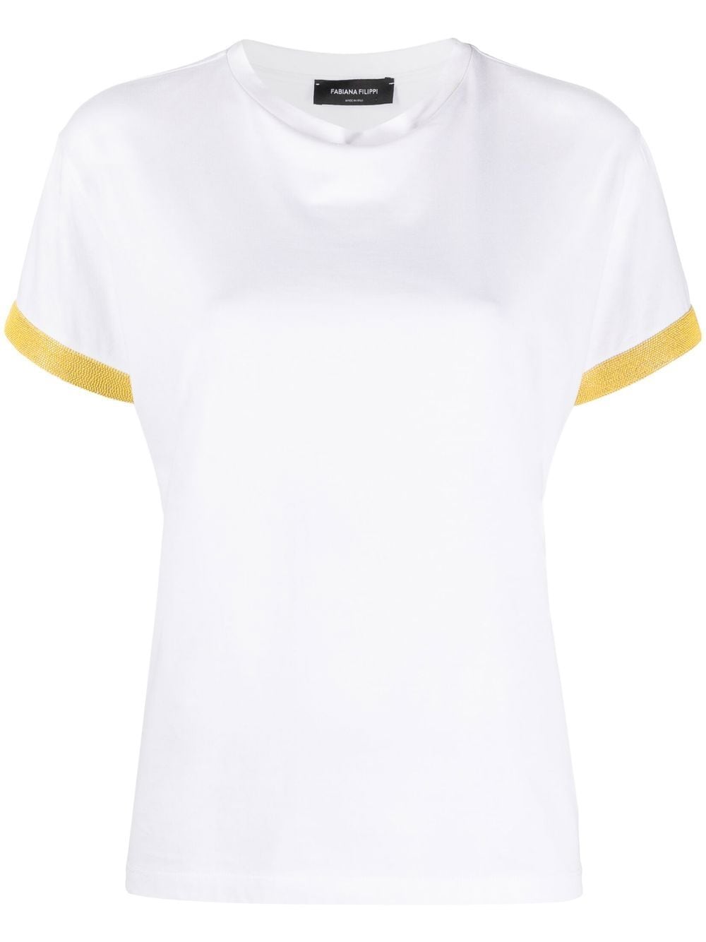 Fabiana Filippi Bead-embellished Cotton T-shirt In White