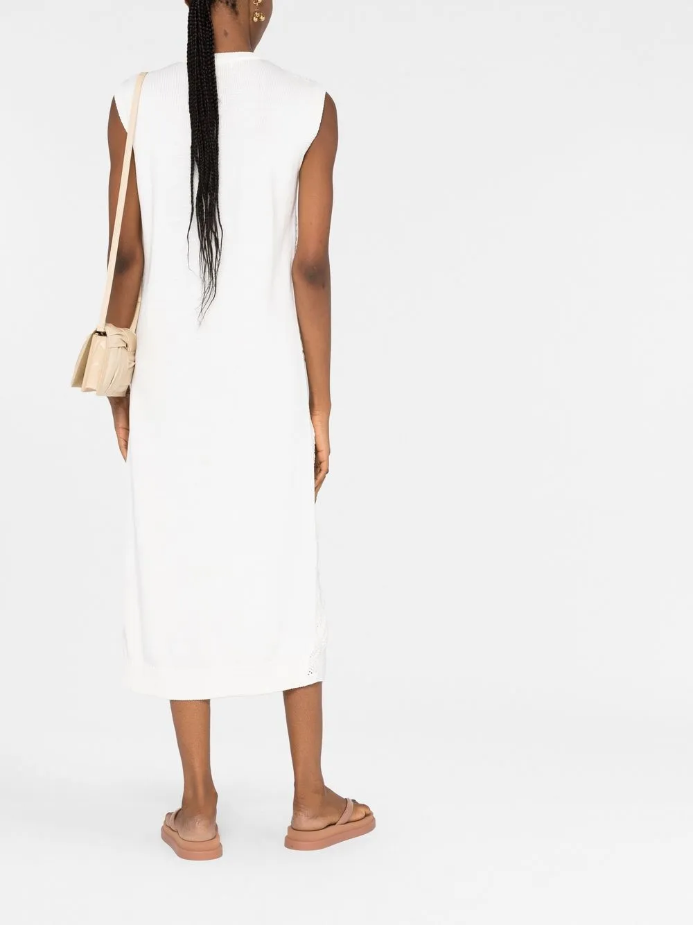 Fabiana Filippi crochetknit Vneck Dress Farfetch