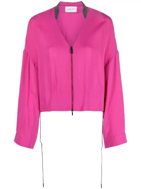 Fabiana Filippi V-neck zip-up jacket
