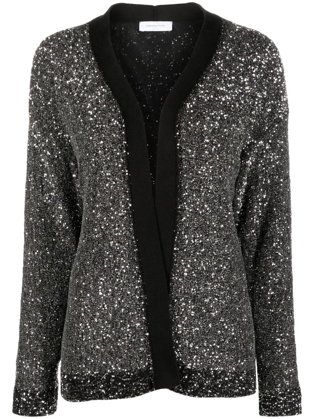 

Fabiana Filippi sequin-embellished open-front cardigan - Black